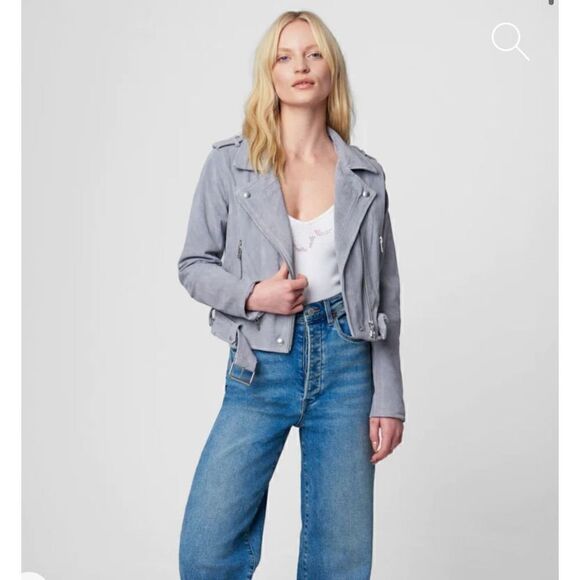New BlankNYC Women’s Suede Leather Moto Iconic Jacket Size Small - Picture 1 of 5